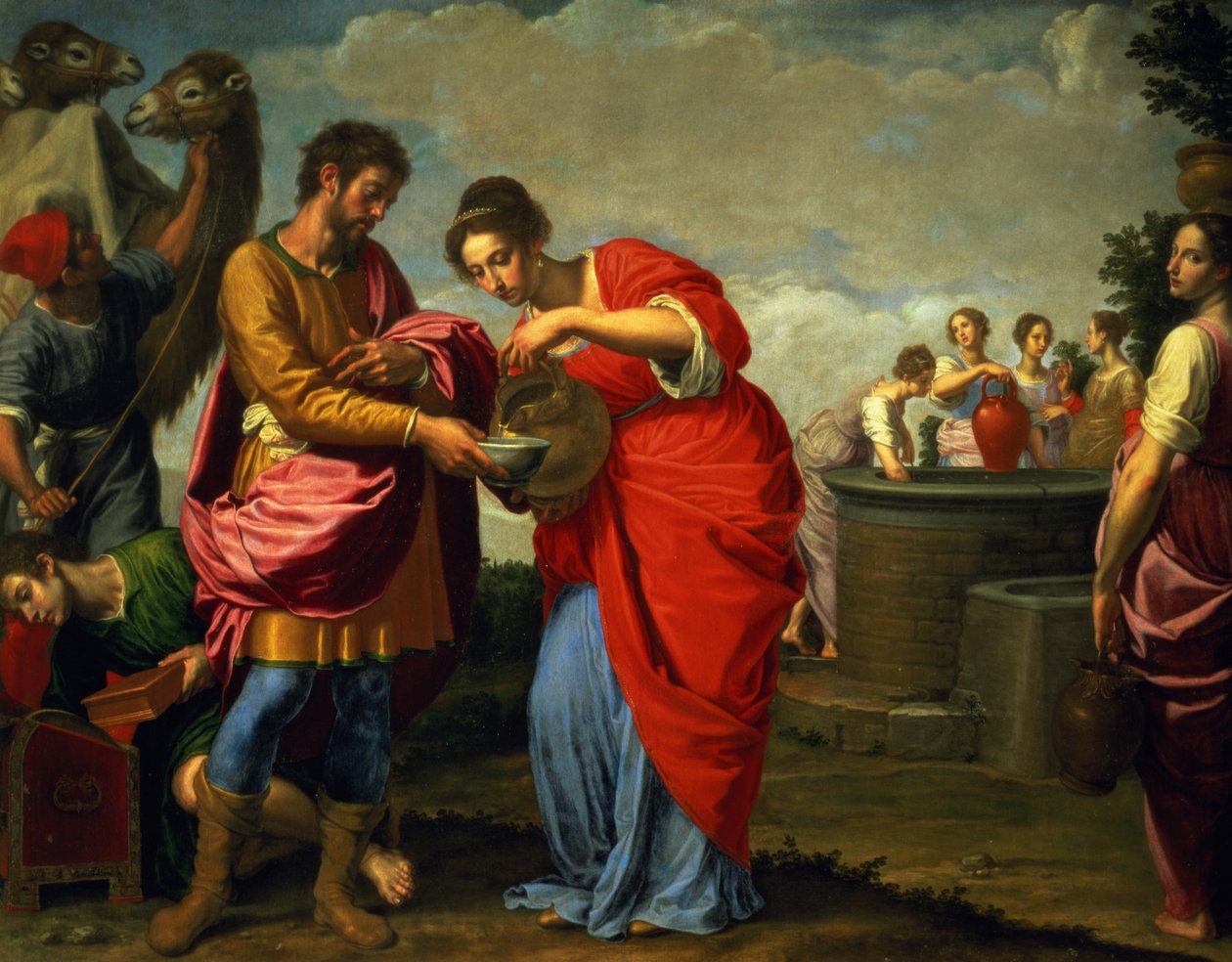 Rebecca和Eliezer在井，c.1626-27 作者 奥塔维奥·范尼尼（Ottavio Vannini）