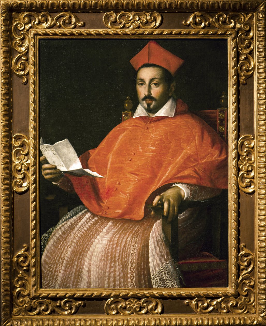Ottavio Leoni 红衣主教 Scipione Borghese (Scipione Caffarelli-Borghese) (1577-1633) 的肖像 - 作者 奥塔维奥·马里奥·莱昂尼