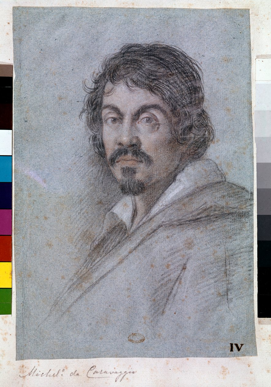 米开朗基罗·梅里西·达·卡拉瓦乔 (Michelangelo Merisi da Caravaggio) 的肖像（布里斯托尔板上的粉彩，约 1621 年） 作者 奥塔维奥·马里奥·莱昂尼
