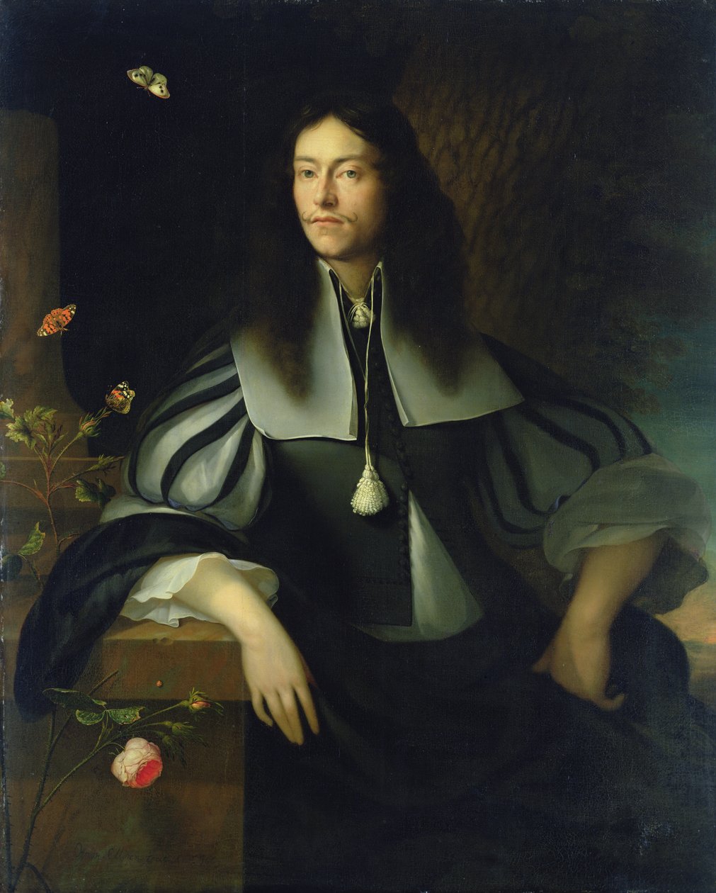 一位未知的绅士的肖像，1663年 作者 奥特玛长者