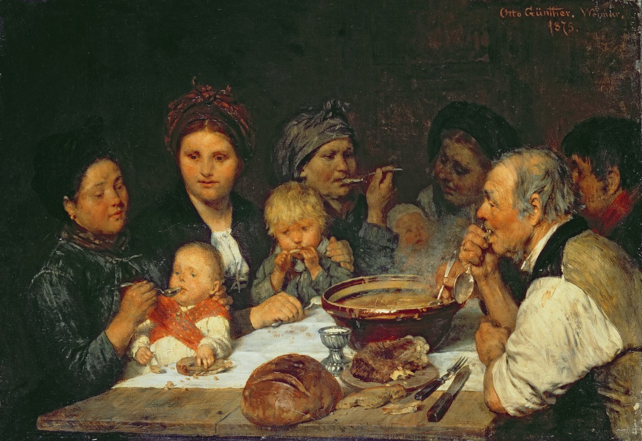 劳动者在表，Thueringen，1875年 作者 奥托·埃德蒙·冈瑟（Otto Edmund Guenther）