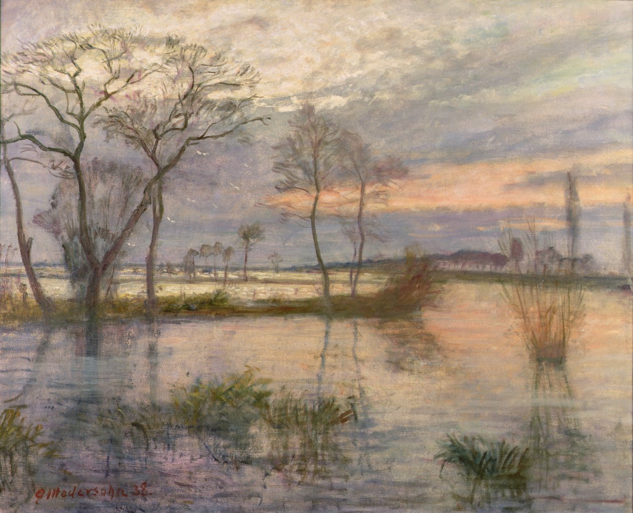 晚上在Wumme河上 作者 奥托·莫德森（Otto Modersohn）