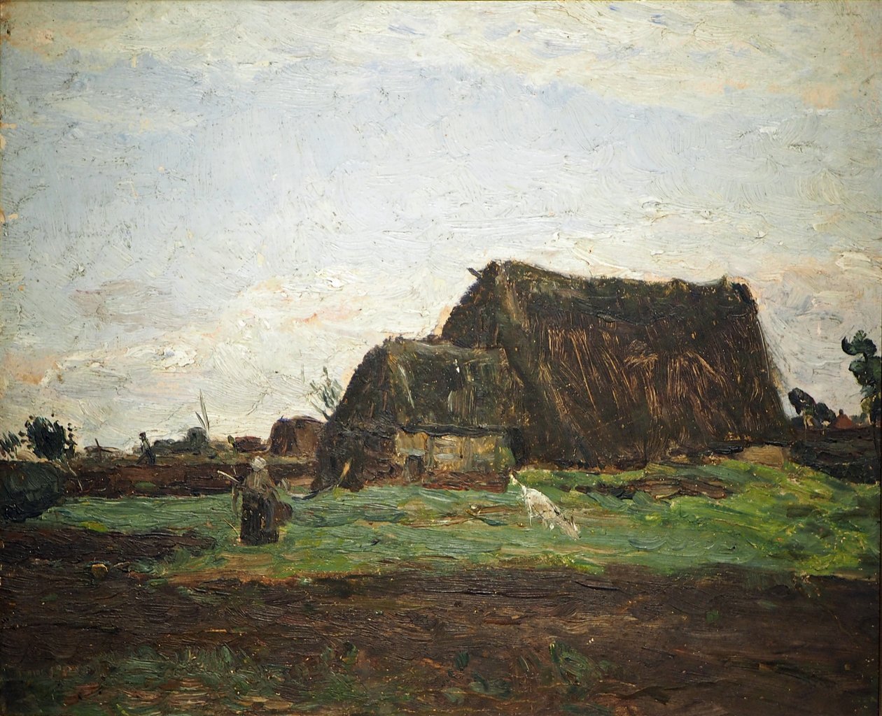 与妻子和山羊moorkate 作者 奥托·莫德森（Otto Modersohn）