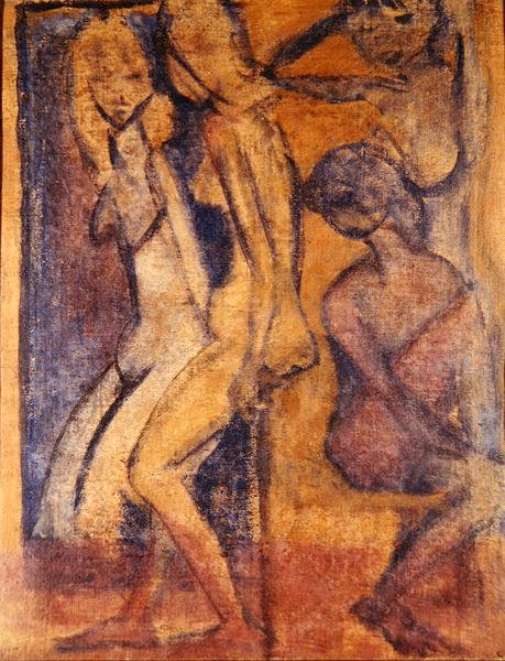 三个女孩，1922年（正面看见274039） 作者 奥托穆勒