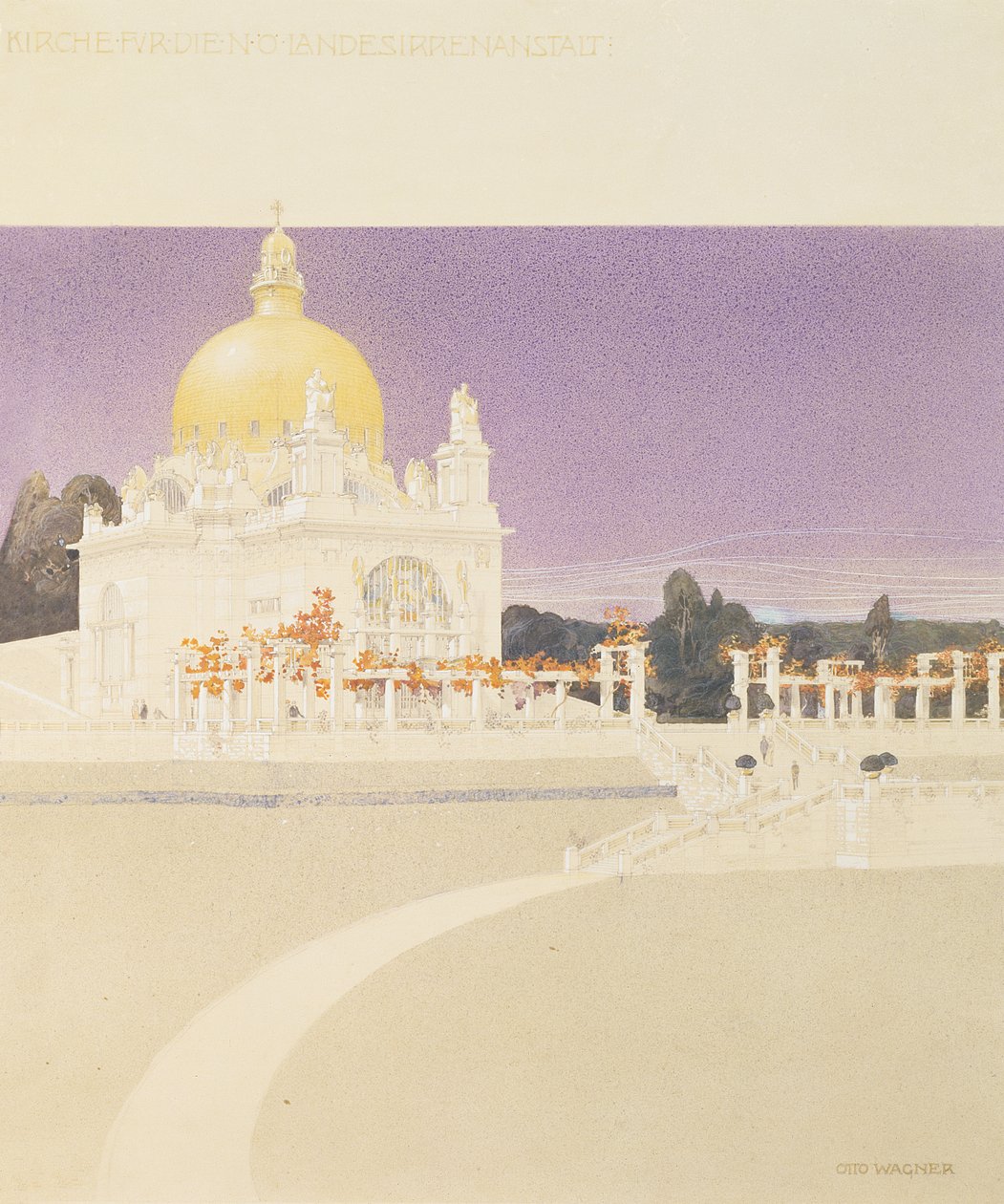 St. Leopold&39;s，Steinhof Asylum教堂（Kirche Am Steinhof），1902-07（另见77327） 作者 奥托·瓦格纳（Otto Wagner）