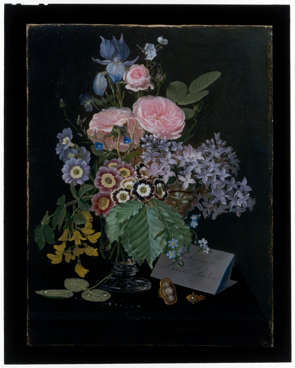 玻璃花瓶中的花朵静物画 作者 奥托·迪德里克·奥特森