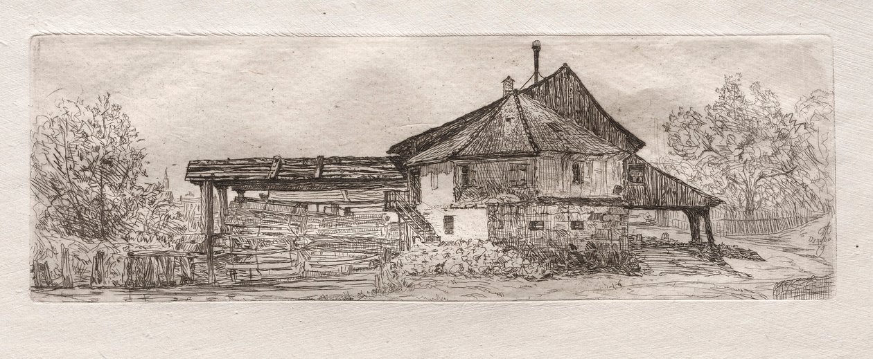 1879年，在多瑙河上的老磨坊。 作者 奥托·H·巴赫