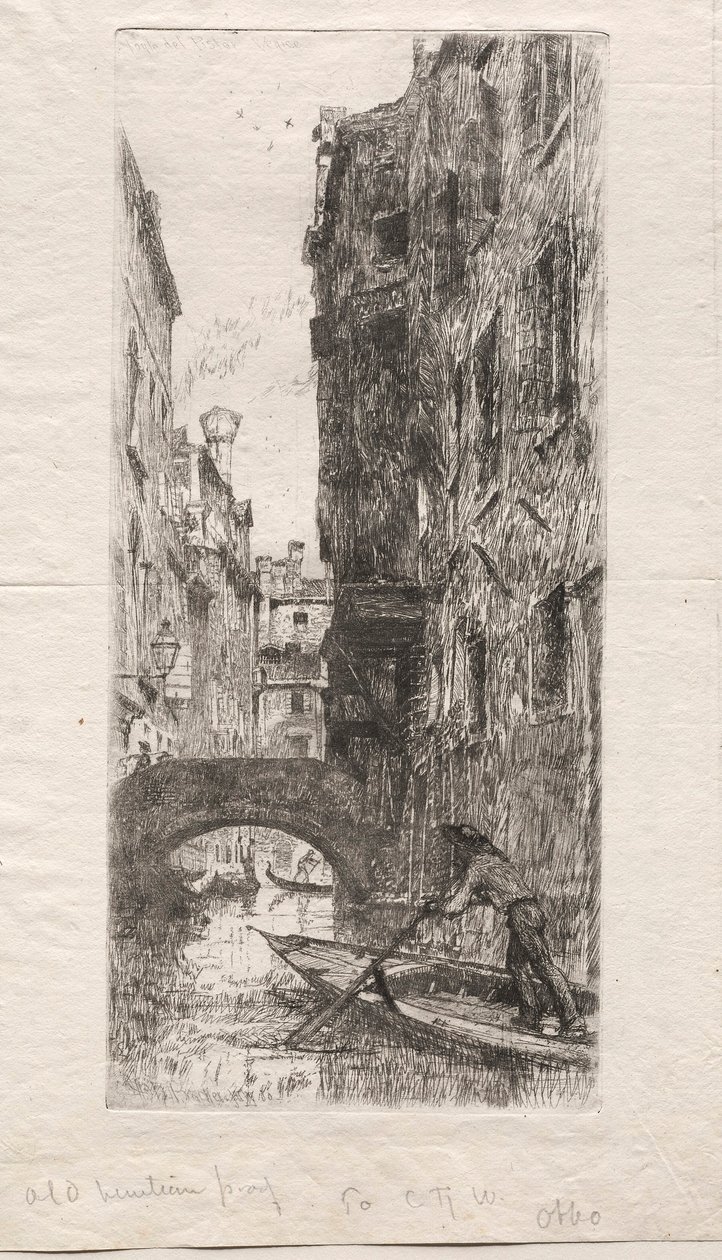 威尼斯（Ponte del Pistor），威尼斯，1880年。 作者 奥托·H·巴赫