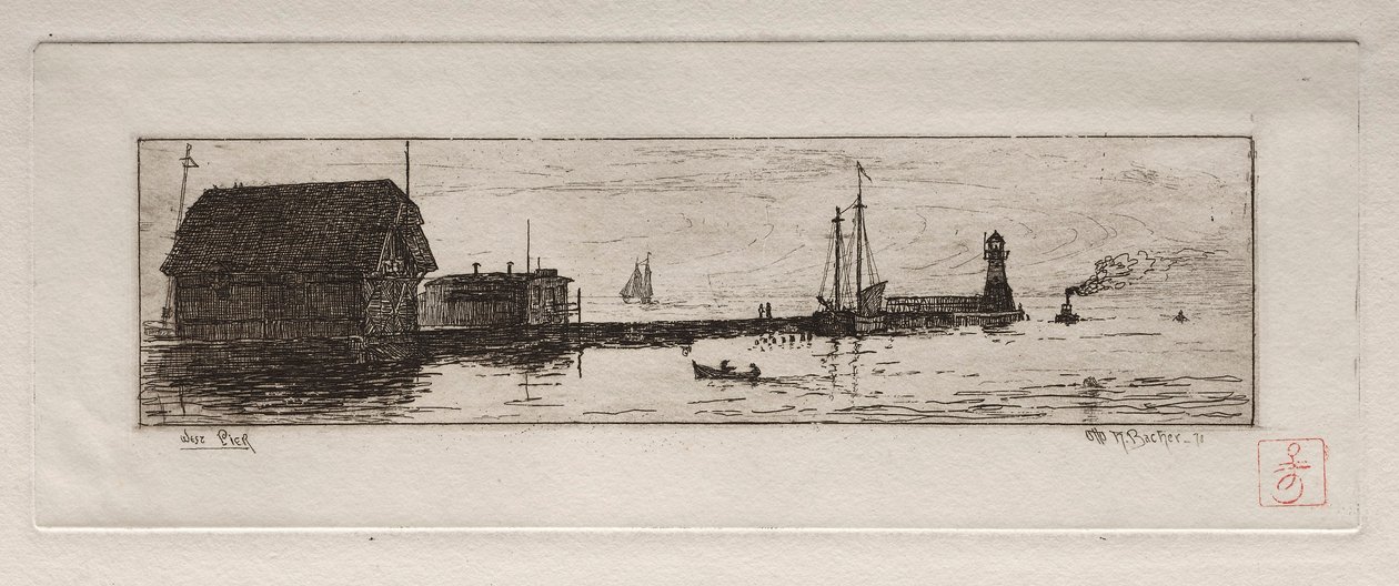 西码头，克利夫兰，1878年。 作者 奥托·H·巴赫