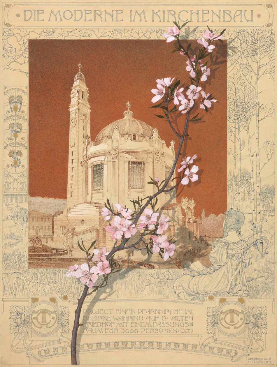 维也纳Währing的教区教堂，1898-1899。 作者 奥托·科洛曼·瓦格纳