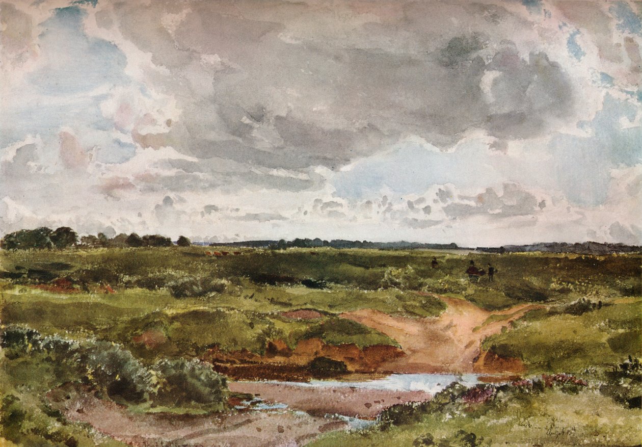 八月的Southwold Common"，约1889年 作者 奥托有限公司