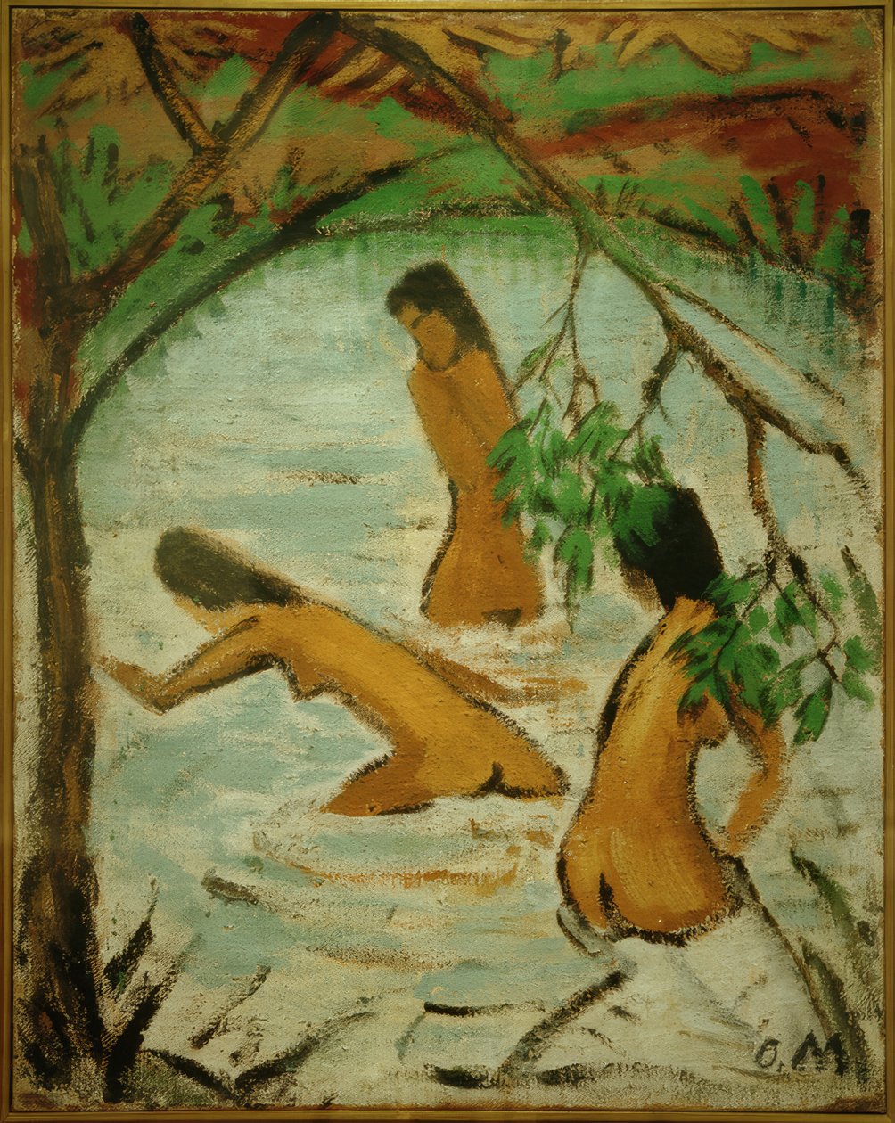 Drei Badende im Wasser 作者 奥托穆勒