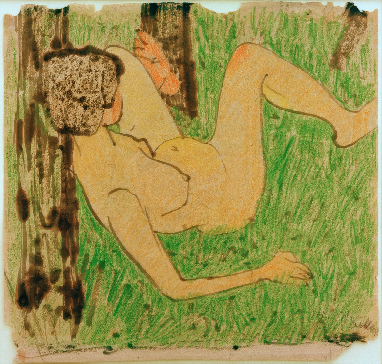 Ruhendes nacktes Mädchen 作者 奥托穆勒