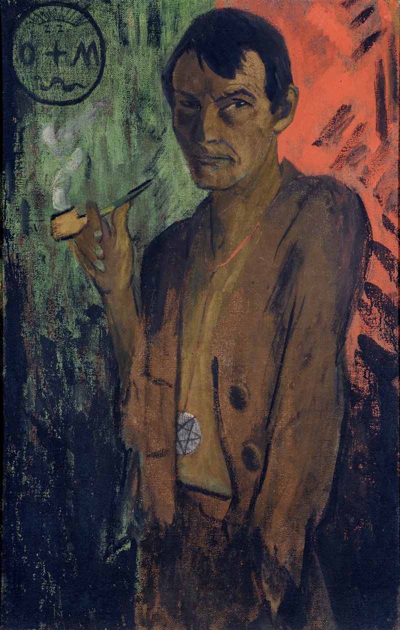 五角星的自画像，c。 1924年。 作者 奥托穆勒