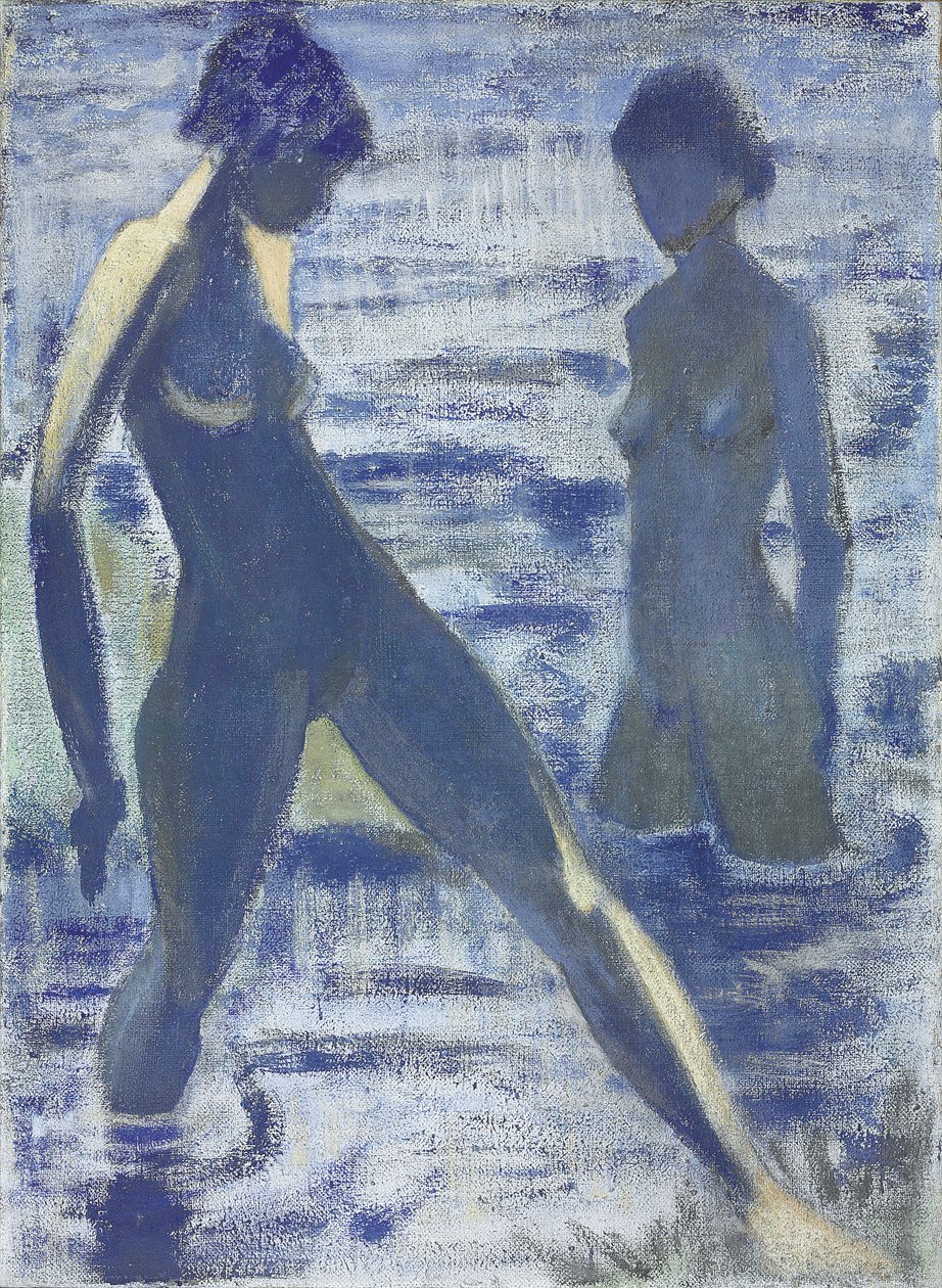 沐浴者，约1927年 作者 奥托穆勒
