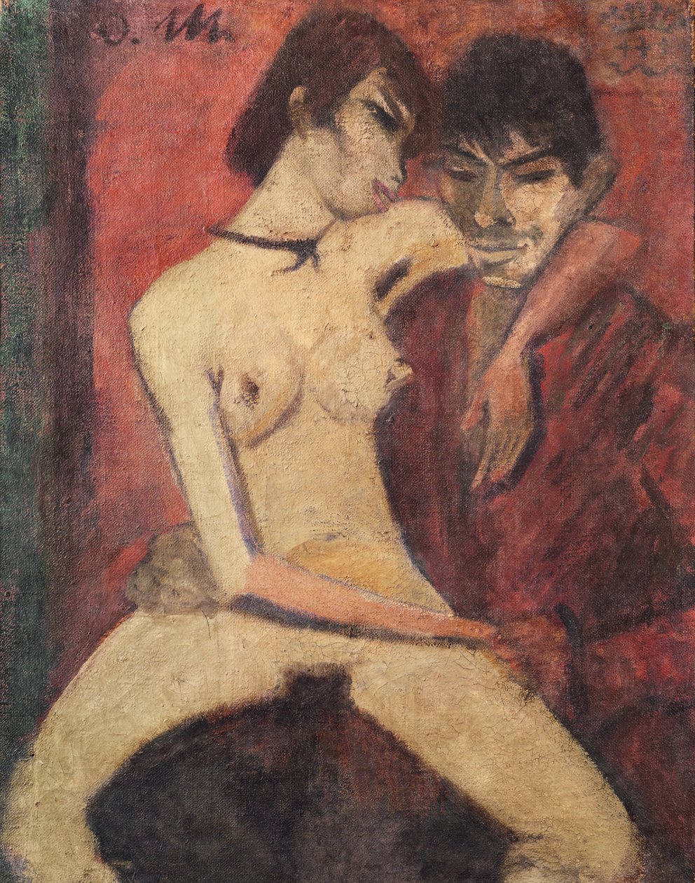 坐着吉普赛恋人，1922年（参见274040） 作者 奥托穆勒