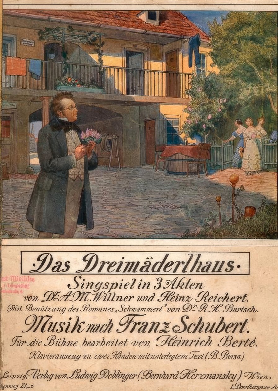 贝特（Berte），德雷马德豪斯（Dreimäderlhaus）-注释印刷1916 作者 奥托·罗伯特·诺瓦克