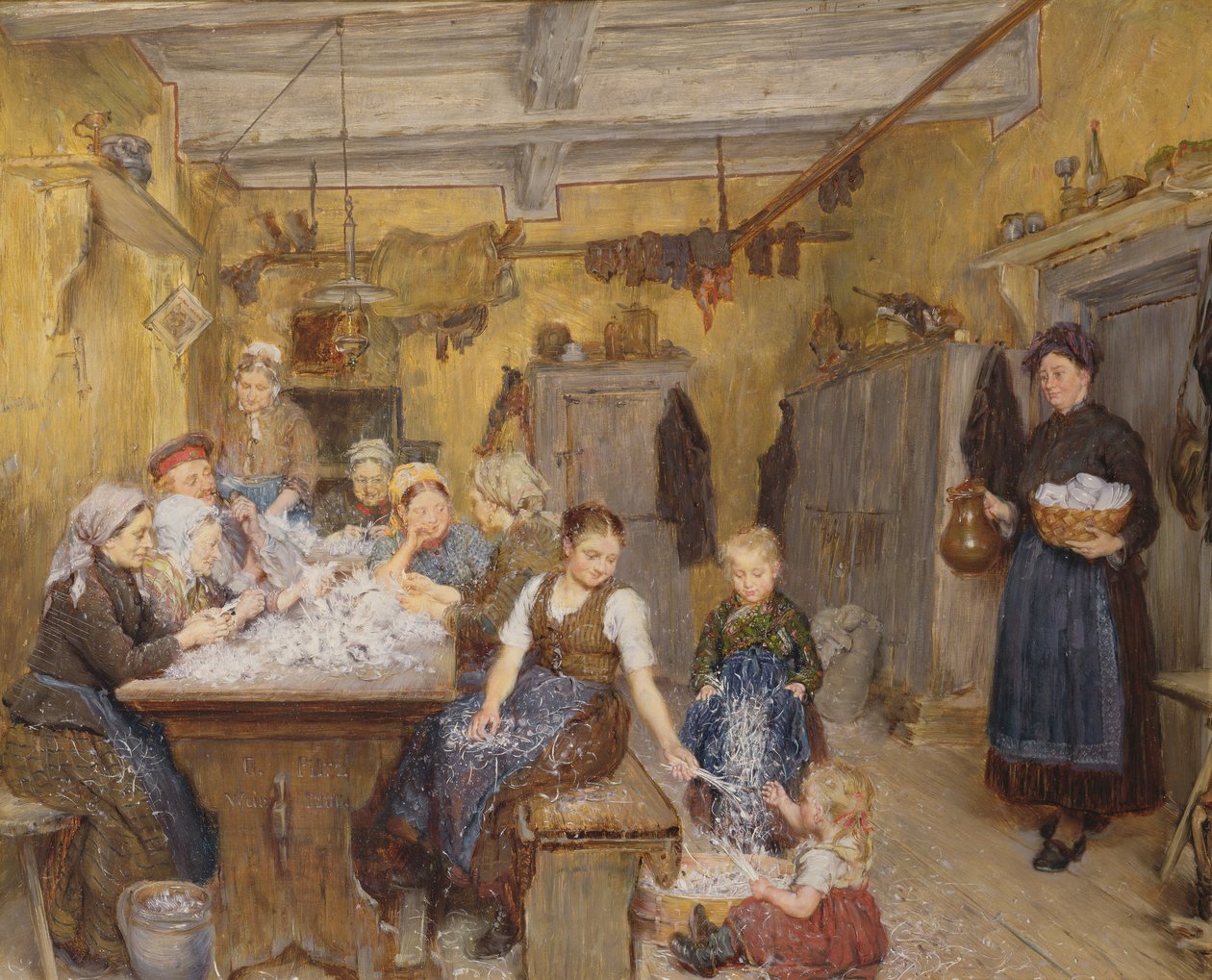 羽毛笔和羽绒服，1884年 作者 奥托·皮尔兹（Otto Piltz）