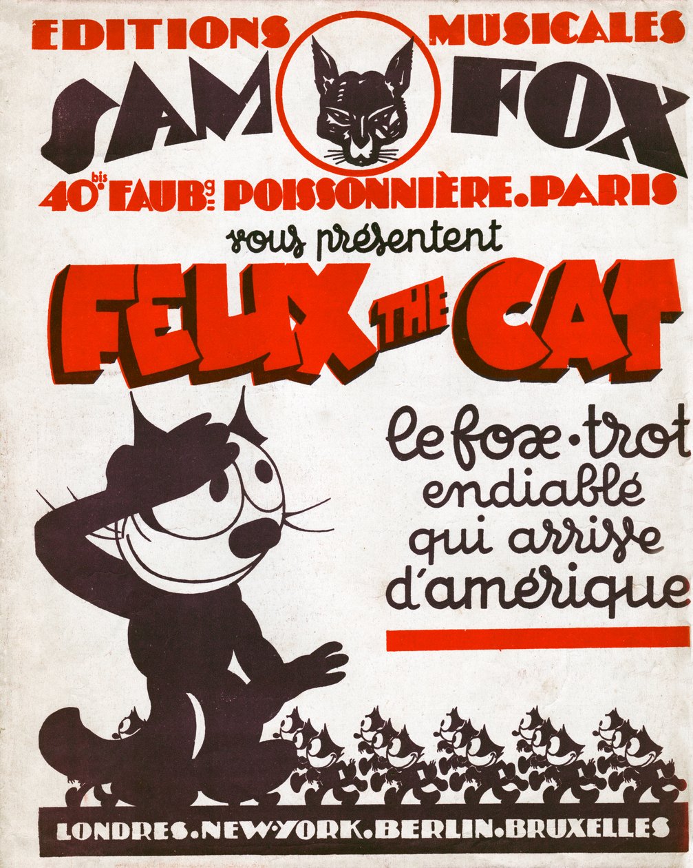 菲利克斯猫。 （雕刻，约 1930 年） 作者 奥托和沙利文帕特梅斯默
