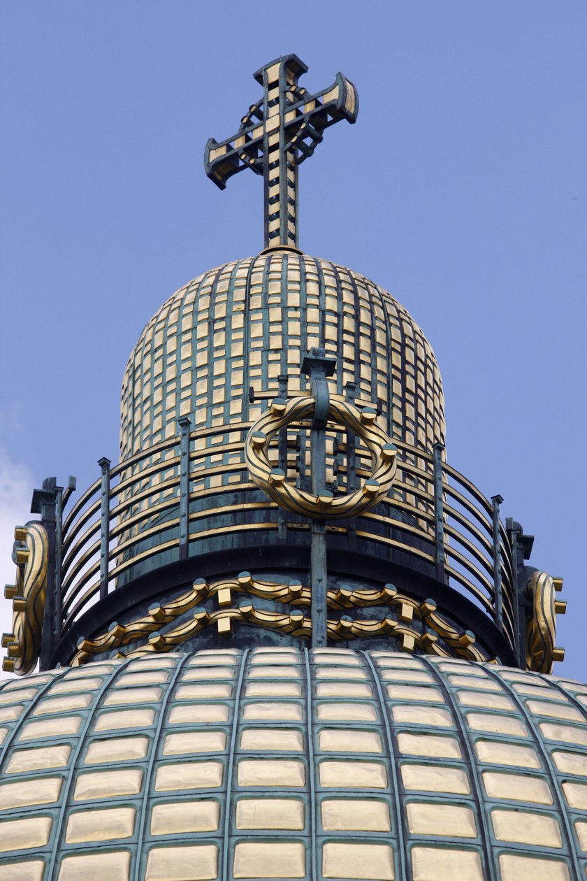 Am Steinhof (The church of St Leopold) - church dome, Vienna, Austria (photo) 作者 奥托·瓦格纳（Otto Wagner）