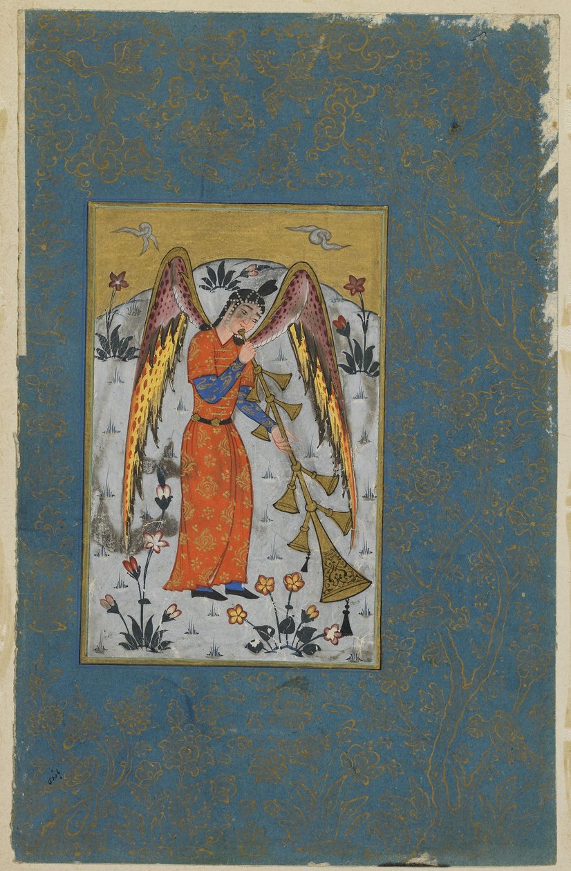 天使依斯拉菲（c.1580-90） 作者 奥斯曼帝国学校