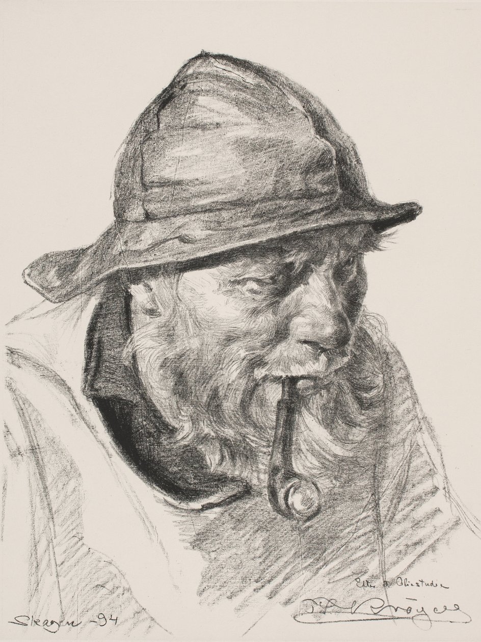 斯卡根渔民的头像 作者 Peder Severin Krøyer