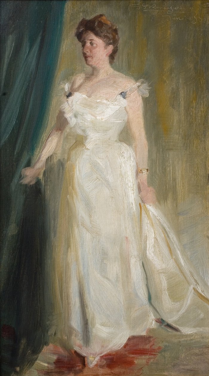 莉莉-苏珊娜-拉本-勒韦左伯爵夫人肖像 作者 Peder Severin Krøyer