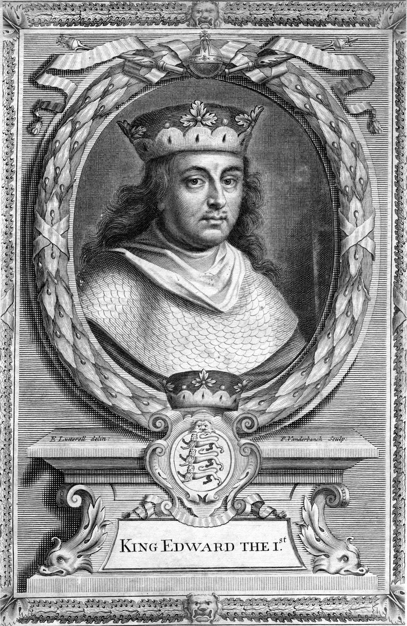 英国的爱德华一世（Edward I），1239-1307。 作者 范德班克