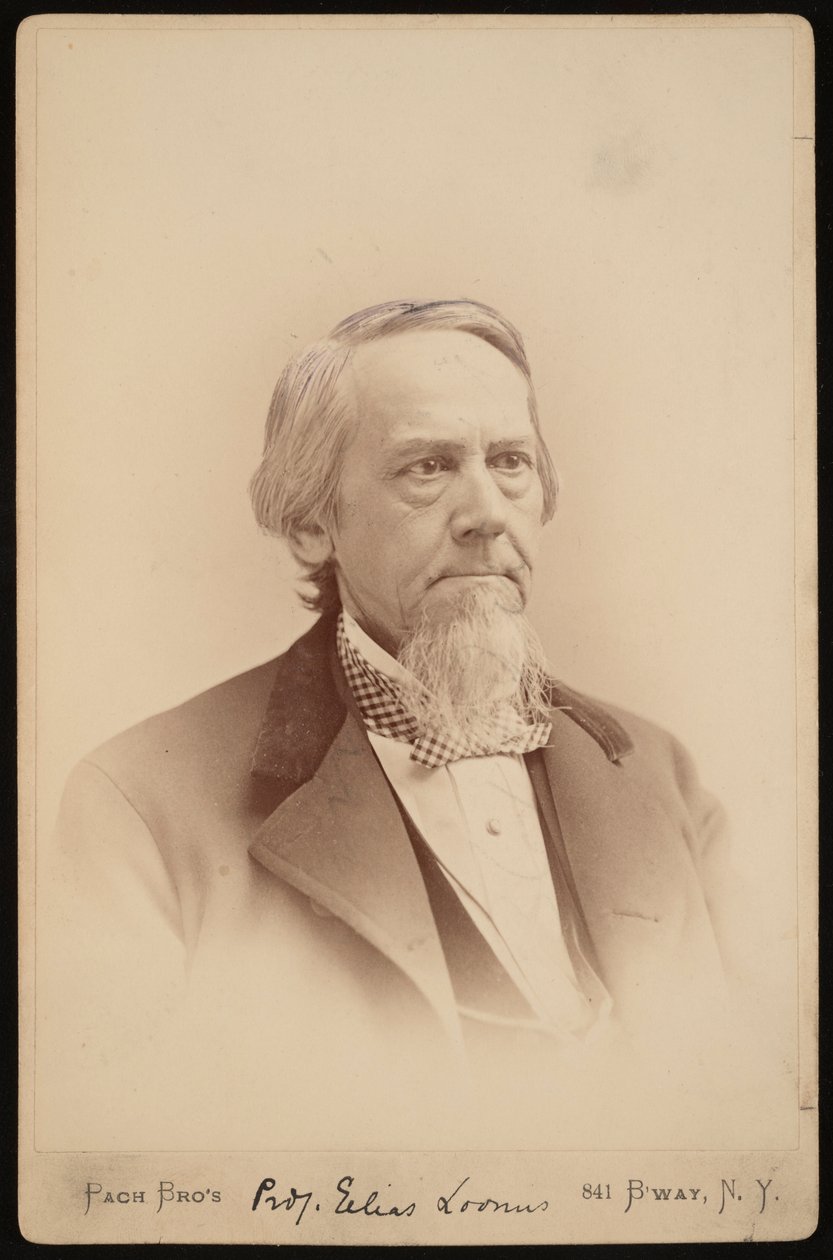Elias Loomis 1811-1889年的肖像，1883年至1889年间。 作者 帕克兄弟