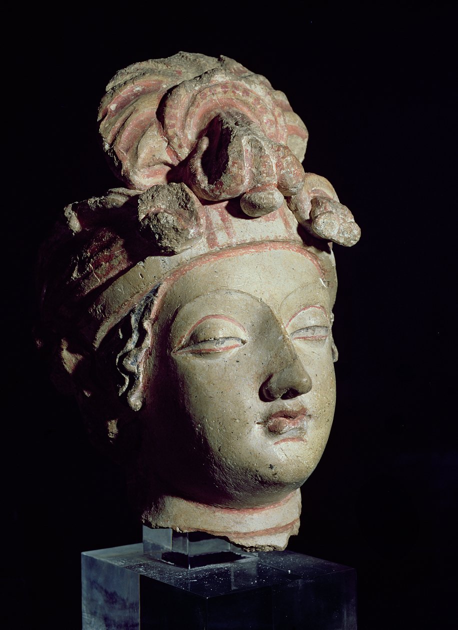 头像，来自Gandhara，Greco-Buddhist风格，1至4世纪（灰泥） 作者 巴基斯坦学校