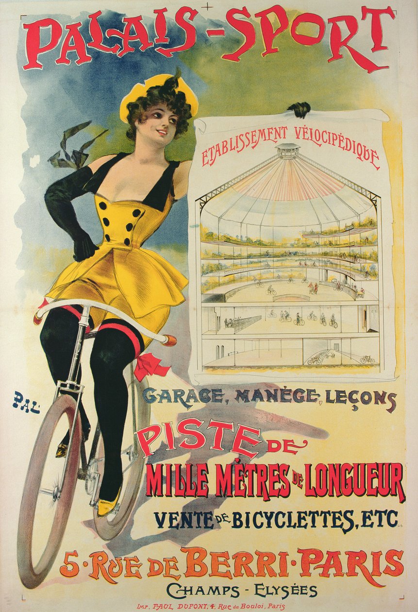 宣传巴黎Palais-Sport的海报，c.1895 作者 朋友