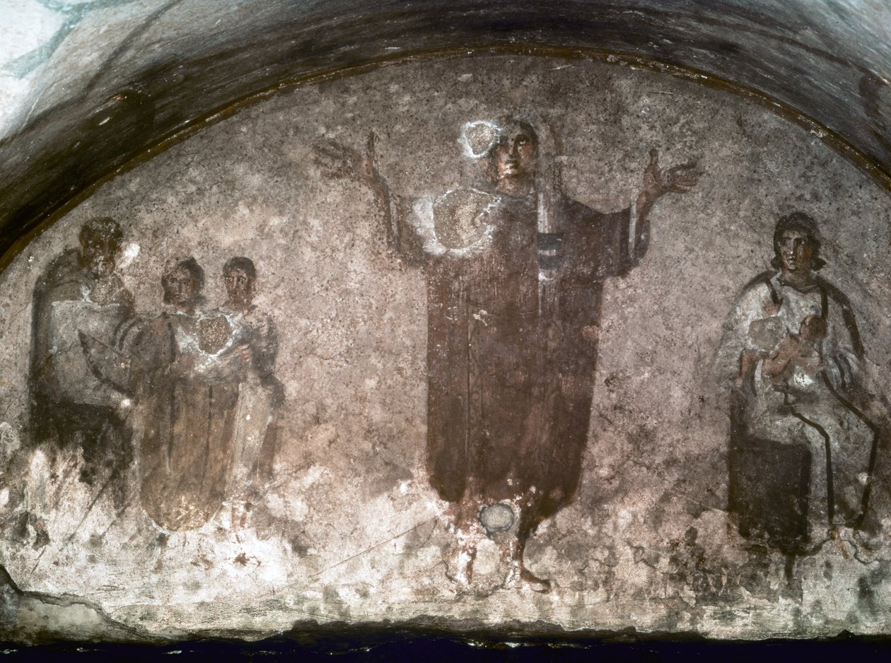 早期基督教艺术Catacombe di St.3世纪末（壁画） 作者 古基督教