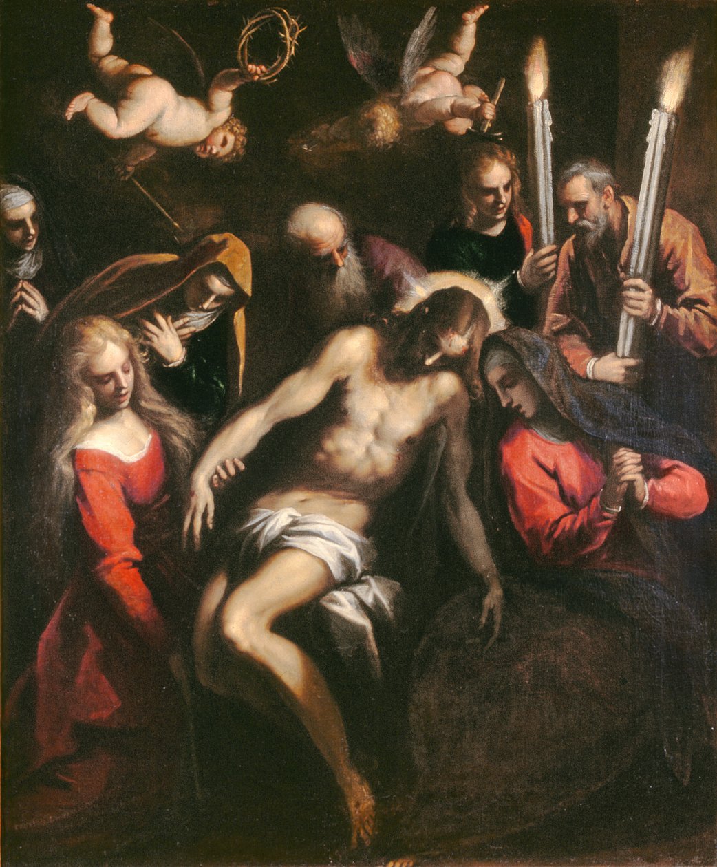 Pieta，1612年雷焦艾米利亚大教堂祭坛画的模型 作者 帕尔玛（Palma Il Giovane）