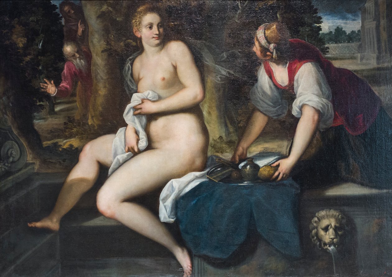 苏珊娜和长者（布面油画） 作者 帕尔马 Il Giovane（1548-1628 年）