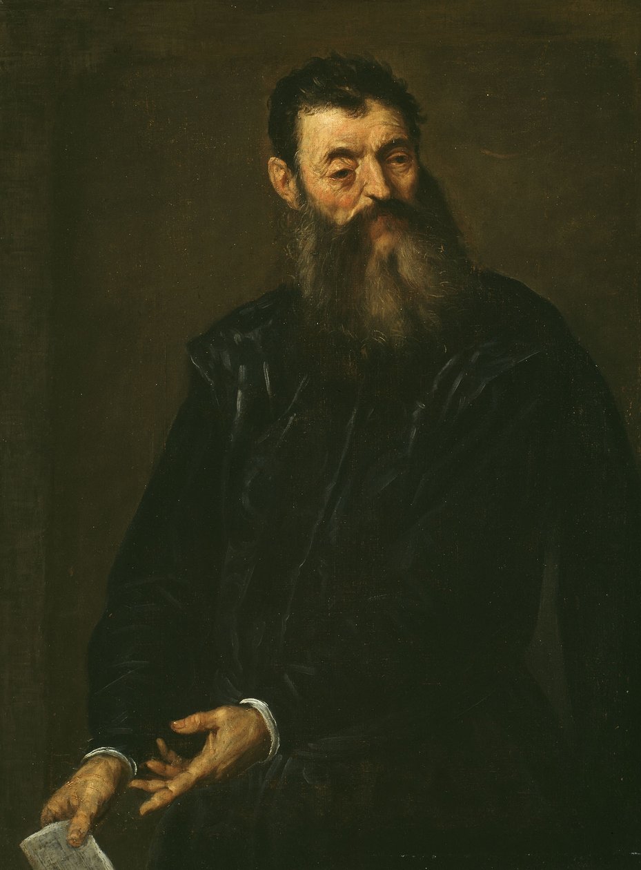 一位绅士的肖像，c.1590（布面油画） 作者 帕尔马·伊尔·乔瓦内 (1548 1628)