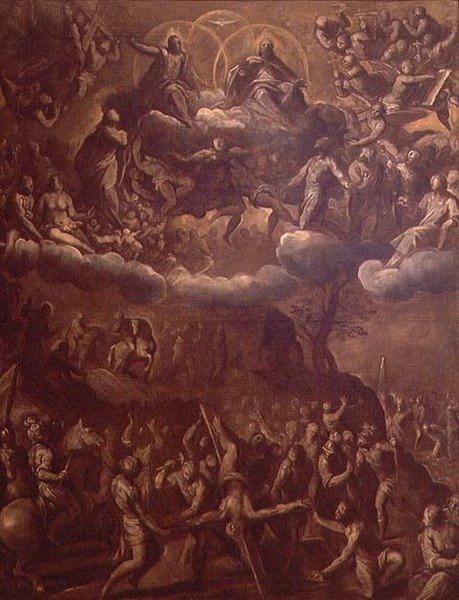 圣彼得受难图》，约1615年（布面油画）。 作者 帕尔玛（Palma Il Giovane）