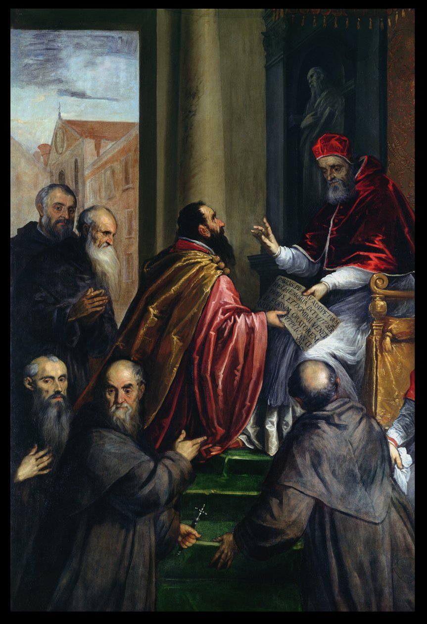 教皇保罗四世交出法令 作者 帕尔玛（Palma Il Giovane）