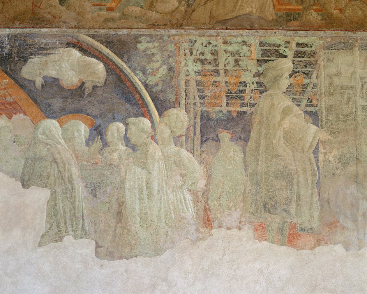 诺亚的牺牲和诺亚的醉酒，绿色修道院，1447-48 作者 保罗·乌切洛