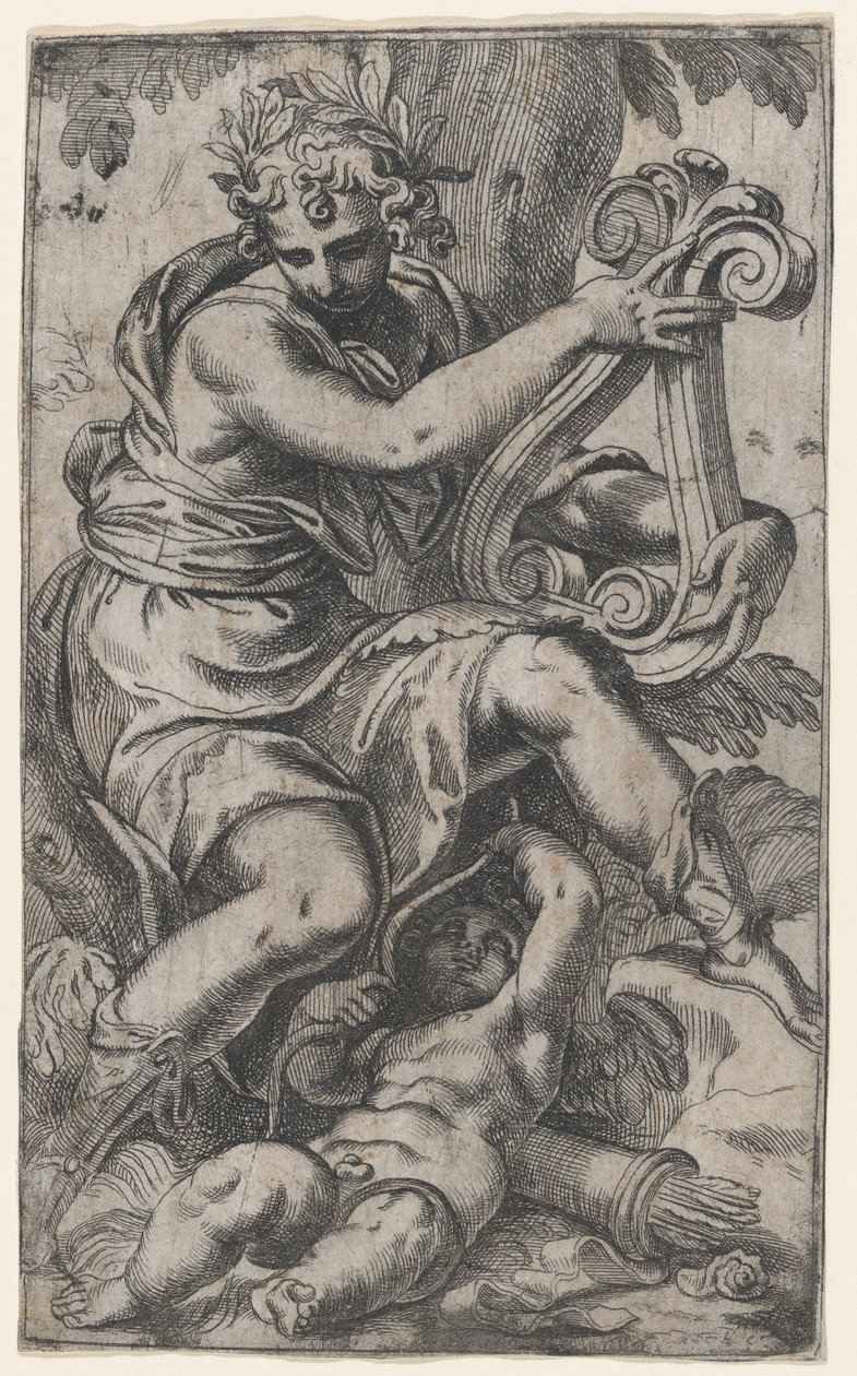 Cupid and Apollo with a lyre, ca. 1568., ca. 1568. 作者 保罗·法里纳蒂