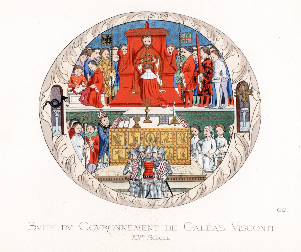 让·加利亚斯·维斯康蒂 (Gian Galeazo Visconti) 的加冕典礼 作者 保罗·莫西里