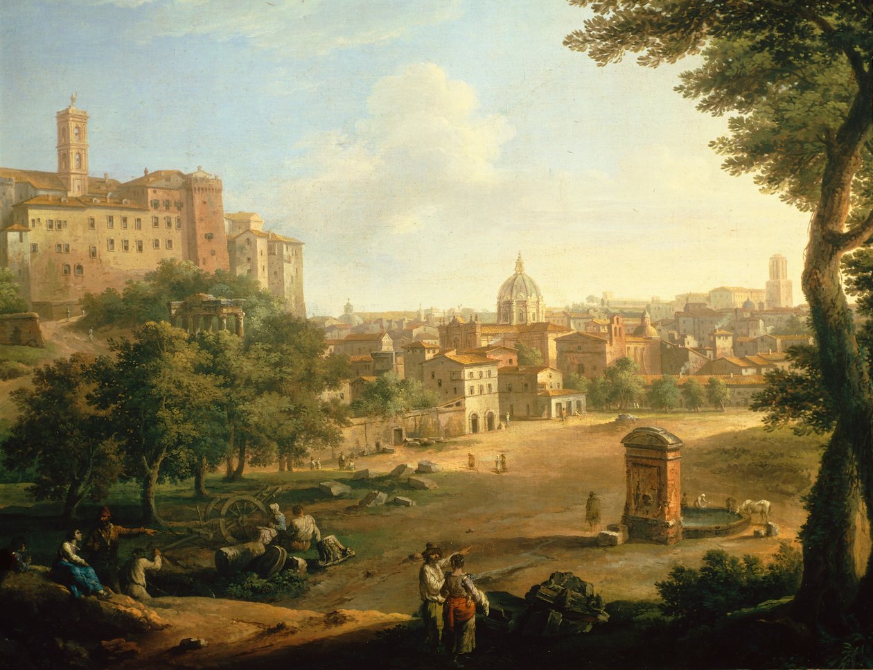 罗马的牛场 (Il Campo Vaccino)，保罗·蒙纳尔迪 (Paolo Monaldi，1720-1799)，意大利 作者 保罗·莫纳尔迪