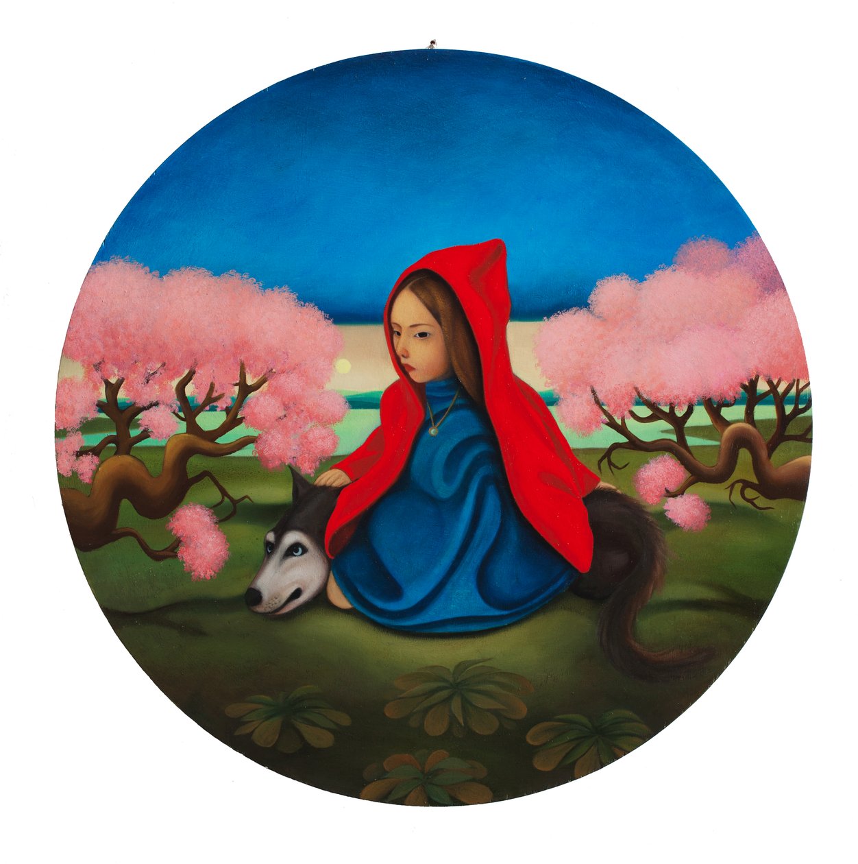 红色小伴侣》，2019 年（木板油画） 作者 