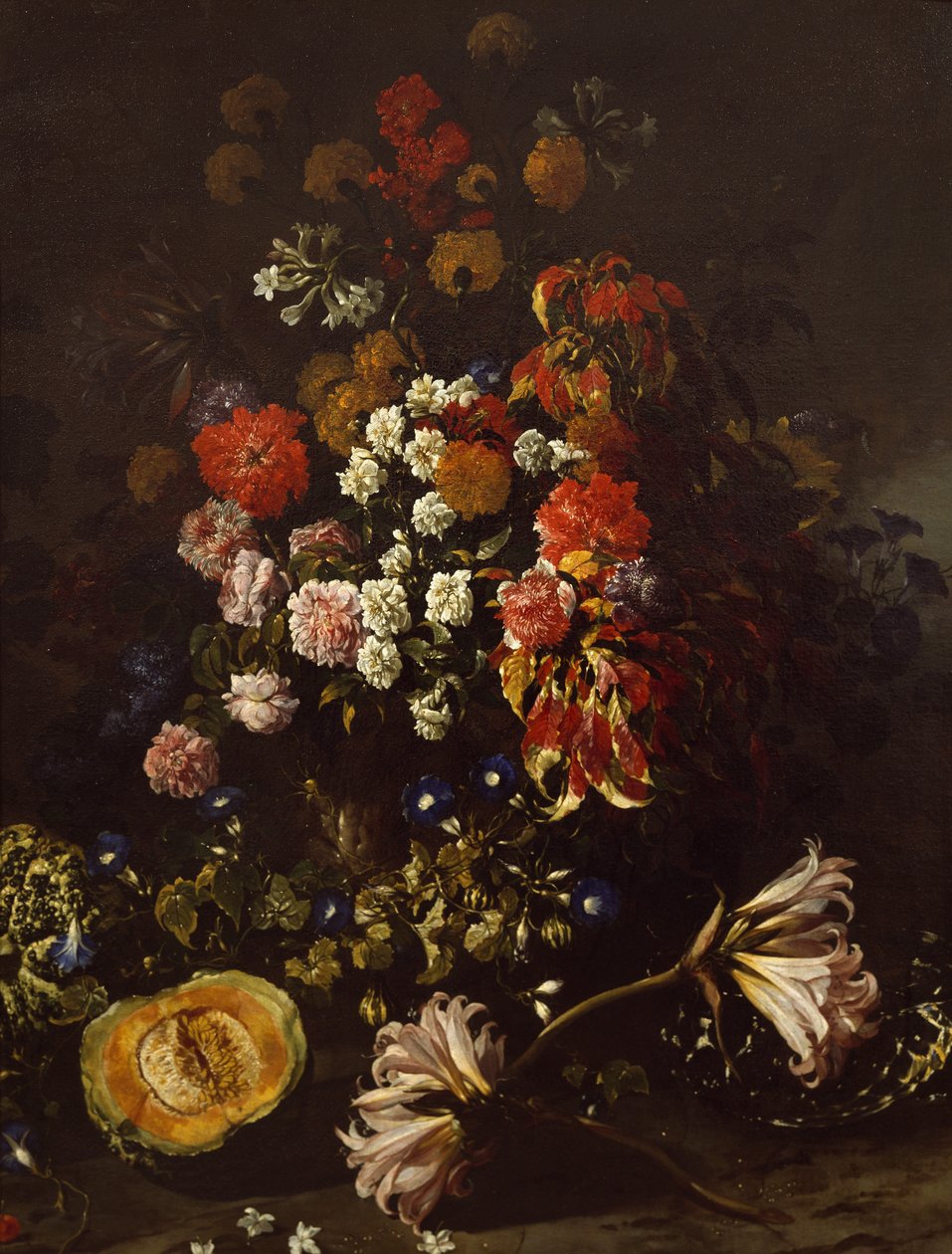 鲜花与水晶碗，保罗·波波拉 (Paolo Porpora，1617-1673) 创作 作者 保罗·波波拉（Paolo Porpora）