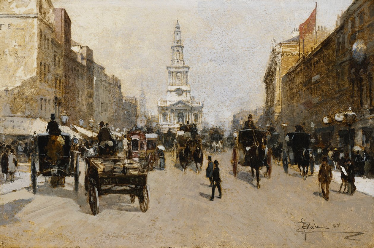伦敦Strand，1888年 作者 保罗·萨拉