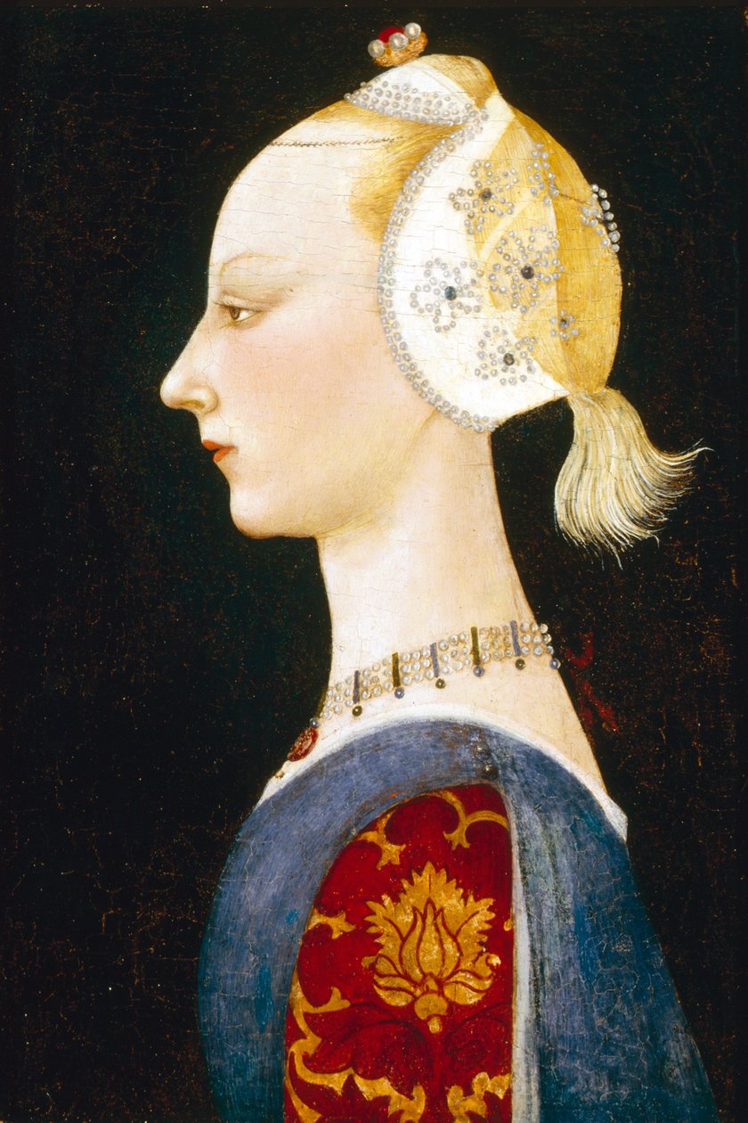 一位年轻的时尚女士，1462-1465年 作者 保罗·乌切洛