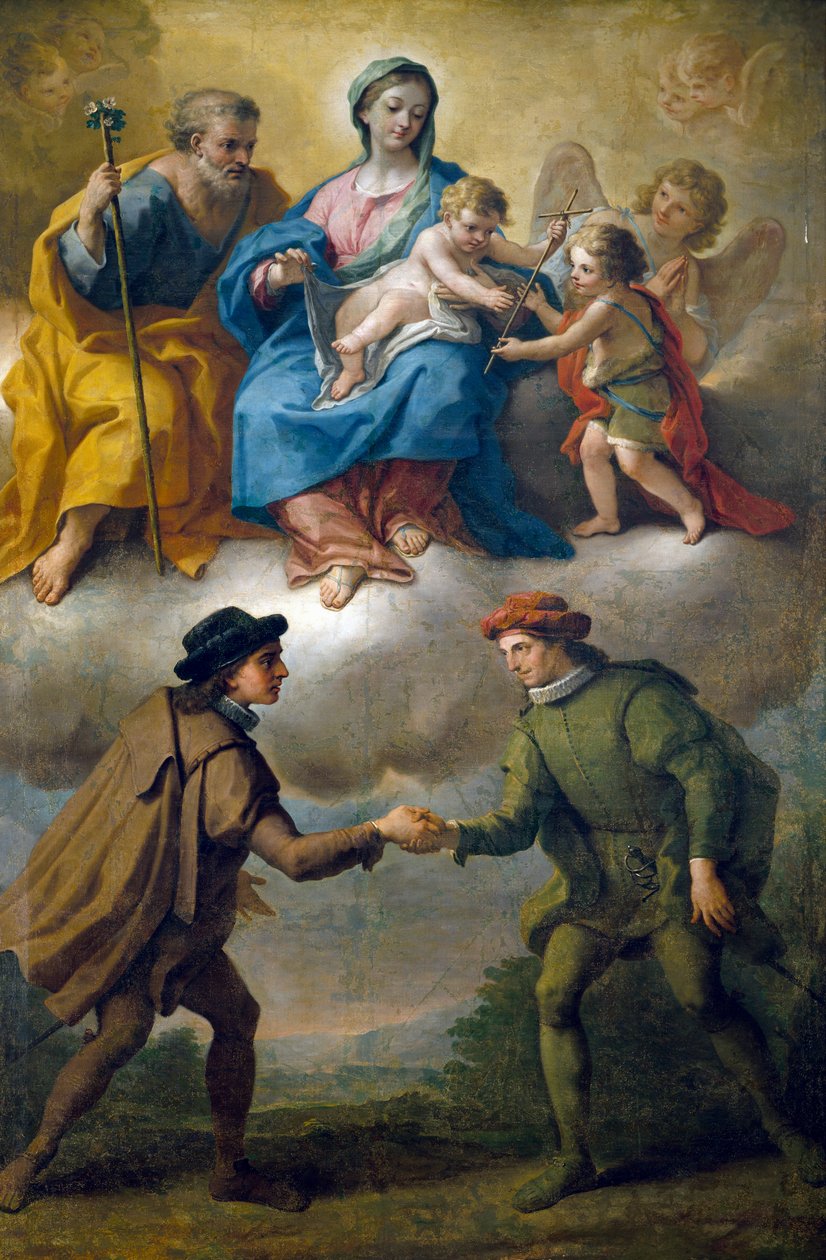 贝内文托市各派之间的和平，保罗·德·马泰斯 (Paolo de Matteis)（1662-1728 年） 作者 保罗·迪·马蒂斯