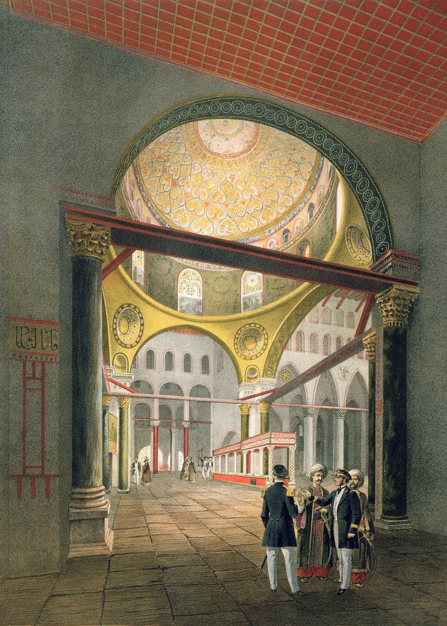 清真寺El Aksa，来自“耶路撒冷的纪念品”，由Charles Claude Bachelier（1830-60）和Albert Adam（1833年）1861年刻。 作者 巴黎