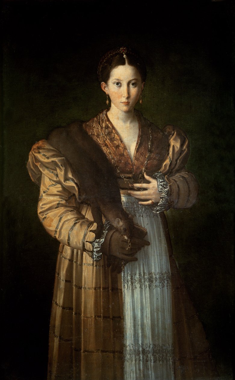 Antea&39;La Bella&39;的肖像，1535-37 作者 帕玛强尼诺