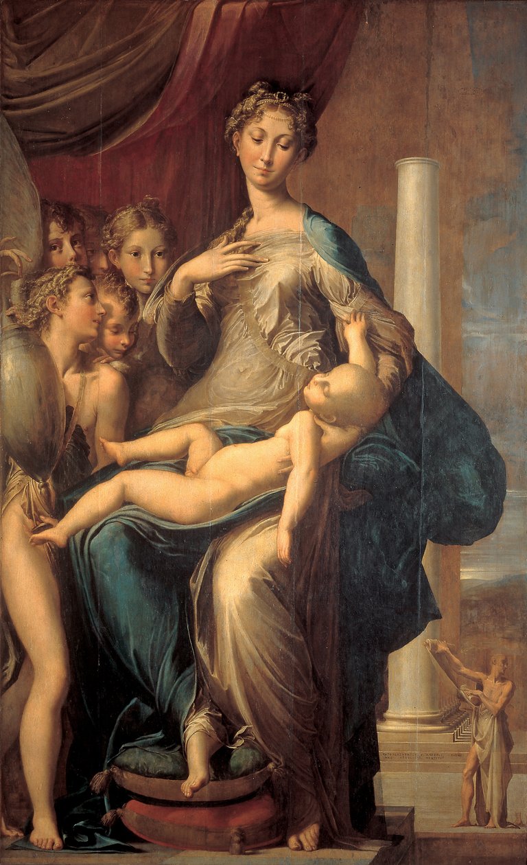 脖子很长的圣母，由Girolamo Fra Mazzola dit PARMIGIANINO画的。 作者 帕玛强尼诺