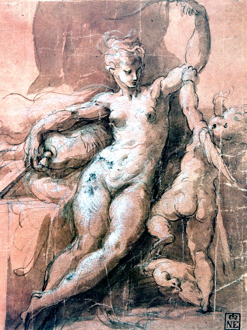 金星和孩子，c1513-1540 作者 帕玛强尼诺